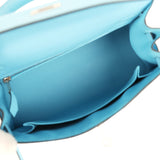 Hermes Kelly Sellier 25 Celeste Epsom Palladium Hardware - Thumbnail View 8