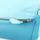 Hermes Kelly Sellier 25 Celeste Epsom Palladium Hardware - Thumbnail View 9