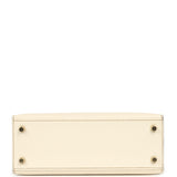Hermes Special Order (HSS) Kelly Sellier 25 Nata, Caramel Chevre Mysore Permabrass Hardware - Thumbnail View 6