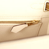 Hermes Special Order (HSS) Kelly Sellier 25 Nata, Caramel Chevre Mysore Permabrass Hardware - Thumbnail View 9