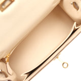 Hermes Special Order (HSS) Kelly Sellier 25 Nata, Caramel Chevre Mysore Permabrass Hardware - Thumbnail View 8