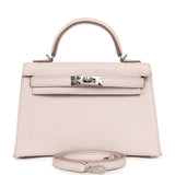Hermes Kelly Sellier 20 Mauve Pale Chevre Palladium Hardware - Thumbnail View 1