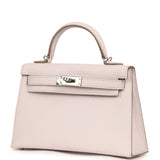 Hermes Kelly Sellier 20 Mauve Pale Chevre Palladium Hardware - Thumbnail View 5