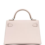 Hermes Kelly Sellier 20 Mauve Pale Chevre Palladium Hardware - Thumbnail View 4
