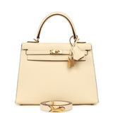 Hermes Kelly Sellier 25 Nata Epsom Gold Hardware - Thumbnail View 1