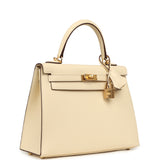 Hermes Kelly Sellier 25 Nata Epsom Gold Hardware - Thumbnail View 2