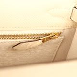 Hermes Kelly Sellier 25 Nata Epsom Gold Hardware - Thumbnail View 9