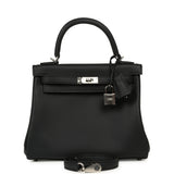 Hermes Kelly Retourne 25 Black Swift Palladium Hardware - Thumbnail View 1