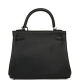 Hermes Kelly Retourne 25 Black Swift Palladium Hardware - Thumbnail View 4