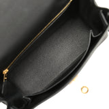Pre-owned Hermes Kelly Retourne 25 Black Togo Gold Hardware - Thumbnail View 8