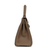 Pre-owned Hermes Kelly Retourne 28 Etoupe Togo Palladium Hardware - Thumbnail View 3
