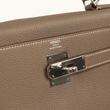 Pre-owned Hermes Kelly Retourne 28 Etoupe Togo Palladium Hardware - Thumbnail View 7