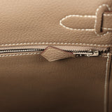 Pre-owned Hermes Kelly Retourne 28 Etoupe Togo Palladium Hardware - Thumbnail View 8
