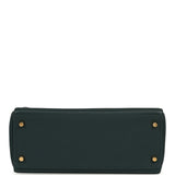 Pre-owned Hermes Kelly Retourne 28 Vert Cypress Togo, Matte Alligator Touch Gold Hardware - Thumbnail View 6