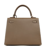 Pre-owned Hermes Kelly Sellier 25 Etoupe Verso Madame Permabrass Hardware - Thumbnail View 4