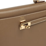 Pre-owned Hermes Kelly Sellier 25 Etoupe Verso Madame Permabrass Hardware - Thumbnail View 7