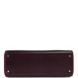 Pre-owned Hermes Kelly Retourne 35 Raisin Verso Box Palladium Hardware - Thumbnail View 6
