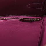 Pre-owned Hermes Kelly Retourne 35 Raisin Verso Box Palladium Hardware - Thumbnail View 8