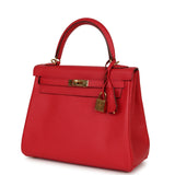 Pre-owned Hermes Kelly Retourne 25 Bougainvillea Epsom Gold Hardware - Thumbnail View 5