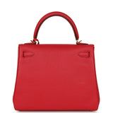 Pre-owned Hermes Kelly Retourne 25 Bougainvillea Epsom Gold Hardware - Thumbnail View 4