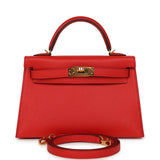 Pre-owned Hermes Kelly Sellier 20 Rouge de Coeur Madame Gold Hardware - Thumbnail View 1