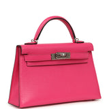 Hermes Kelly Sellier 20 Rose Pop Chevre Chamkilight Palladium Hardware - Thumbnail View 2