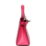 Hermes Kelly Sellier 20 Rose Pop Chevre Chamkilight Palladium Hardware - Thumbnail View 3