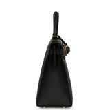 Hermes Kelly Sellier 28 Black Epsom Gold Hardware - Thumbnail View 3