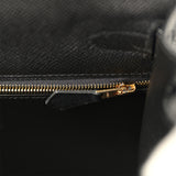 Hermes Kelly Sellier 28 Black Epsom Gold Hardware - Thumbnail View 9