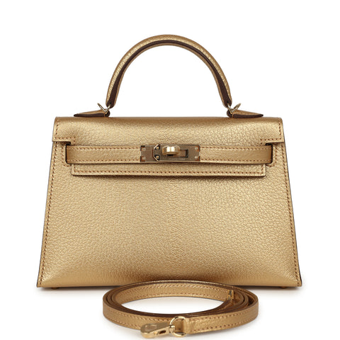 Hermes Kelly Sellier 20 Dore Chevre Chamkilight Permabrass Hardware