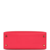 Pre-owned Hermes Kelly Sellier 25 Rose Extreme Epsom Gold Hardware - Thumbnail View 6