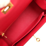 Pre-owned Hermes Kelly Sellier 25 Rose Extreme Epsom Gold Hardware - Thumbnail View 8