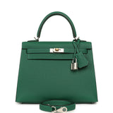 Hermes Kelly Sellier 25 Vert Moyen Epsom Electrum Hardware - Thumbnail View 1