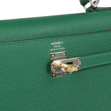 Hermes Kelly Sellier 25 Vert Moyen Epsom Electrum Hardware - Thumbnail View 7