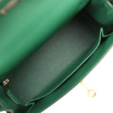 Hermes Kelly Sellier 25 Vert Moyen Epsom Electrum Hardware - Thumbnail View 8