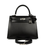Hermes Kelly Sellier 25 Black Box Palladium Hardware - Thumbnail View 1