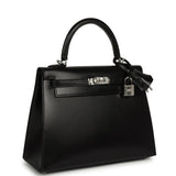 Hermes Kelly Sellier 25 Black Box Palladium Hardware - Thumbnail View 2
