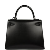Hermes Kelly Sellier 25 Black Box Palladium Hardware - Thumbnail View 4