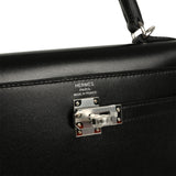 Hermes Kelly Sellier 25 Black Box Palladium Hardware - Thumbnail View 7