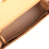 Hermes Kelly Sellier 25 Chai Ostrich Gold Hardware - Thumbnail View 8