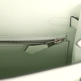 Hermes Kelly Sellier 25 Vert Fizz Epsom Palladium Hardware - Thumbnail View 9