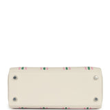 Hermes Kelly Retourne 25 "Tartan Light" Gris Pale, Vert Moyen, Bubblegum Swift Palladium Hardware - Thumbnail View 6
