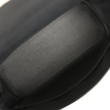 Pre-owned Hermes "Lettres Au Carre" Kelly Retourne 28 Black Swift and Ecru, Capucine, Bleu Indigo Toile De Camp Palladium Hardware - Thumbnail View 7