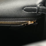 Hermes Kelly Retourne 25 Black Cheri Gold Hardware - Thumbnail View 9