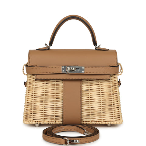 Hermes Mini Picnic Kelly 20 Chai Swift Palladium Hardware