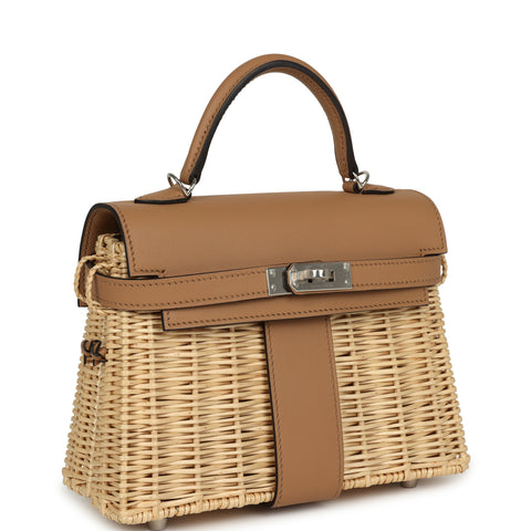 Hermes Mini Picnic Kelly 20 Chai Swift Palladium Hardware