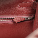 Pre-owned Hermes Kelly Retourne 32 Rouge H Evergrain Palladium Hardware - Thumbnail View 9