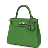 Hermes Kelly Retourne 25 Vert Yucca Togo Palladium Hardware - Thumbnail View 5