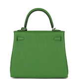 Hermes Kelly Retourne 25 Vert Yucca Togo Palladium Hardware - Thumbnail View 4