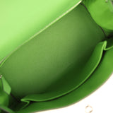Hermes Kelly Retourne 25 Vert Yucca Togo Palladium Hardware - Thumbnail View 8